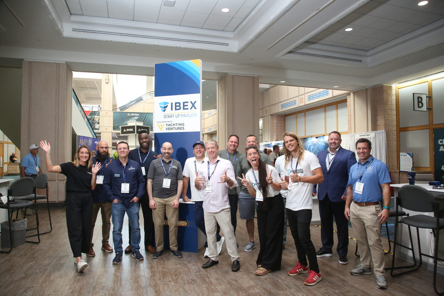 The cohort gathered at the IBEX StartUp Pavilion