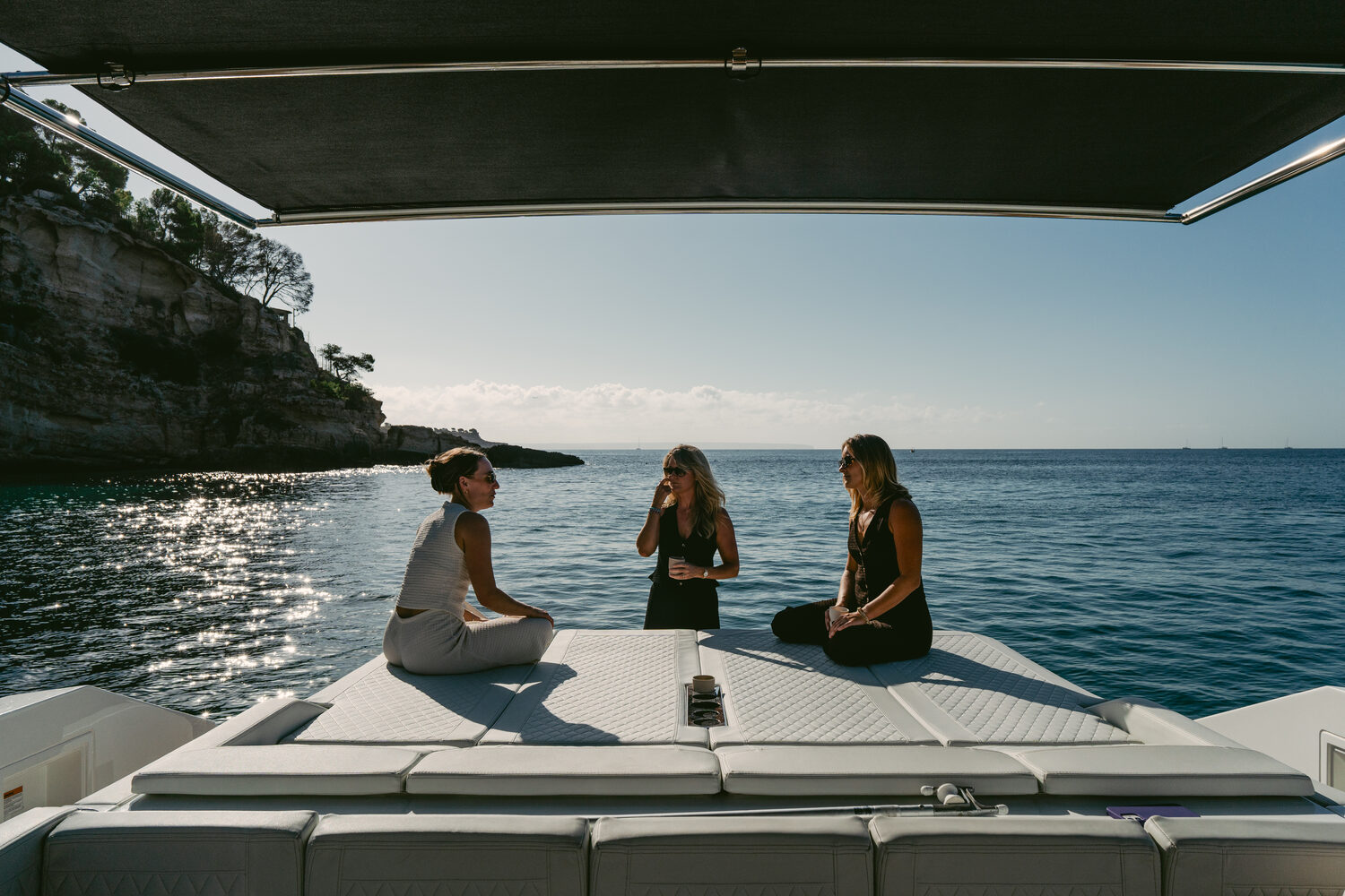 Founders aboard a yacht at sea